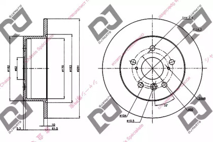 Тормозной диск DJ PARTS BD1248